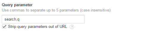 Google Analytics query parameter (from view settings admin page)