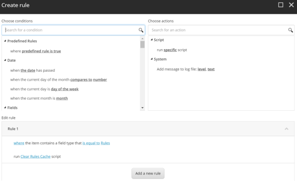 Sitecore Rules Set Editor